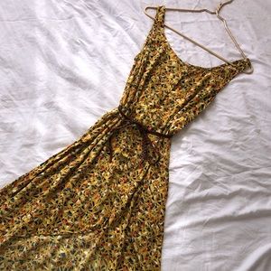 BCBGeneration Button Up High Low Dress with Belt